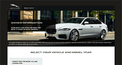 Desktop Screenshot of ownerinfo.jaguar.com